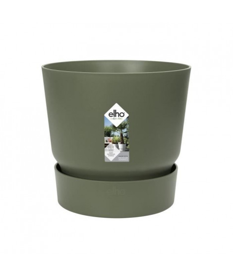 ELHO Greenville Pot de fleurs Rond 55 - Vert - Ø 55 x H 50 cm - extérieur - 100% recyclé