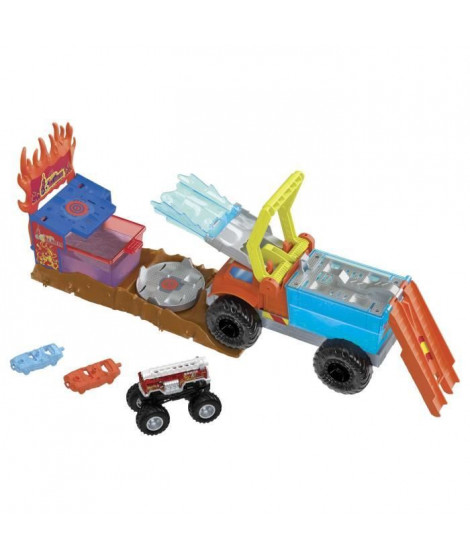 HOT WHEELS Coffret Monster Trucks Arena Smashers Color Shifters - Véhicule De Secours 5 alarm, Des 5 Ans HPN73
