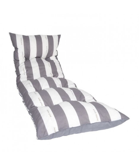 JARDIN PRIVE Bain de soleil flocons CANCALE 188x56x12 cm gris