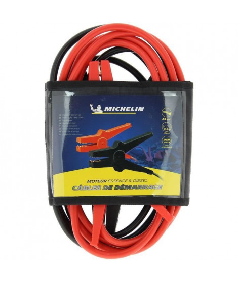 Câbles démarrage - MICHELIN - 9513 -  25mm² de section - Longueur de 3m