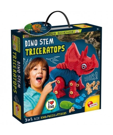 Lisciani giochi- I`m a Genius Dino Stem Triceratops, 92420, Non Applicable - 8008324092420