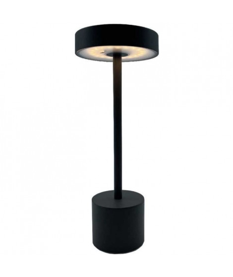 Lampe de table sans fil - LUMISKY - ROBY - H30 cm - Touch en aluminium - Gris foncé - LED