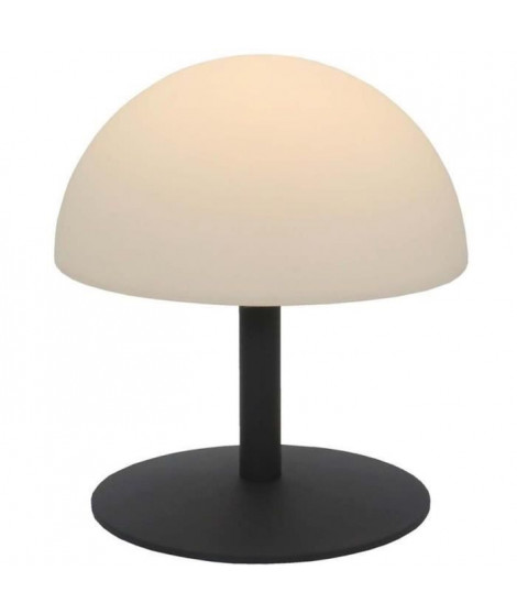 Lampe de table sans fil - LUMISKY - NEPTUNE ROCK - H20 cm- Pied en acier - Gris - LED blanc chaud et blanc