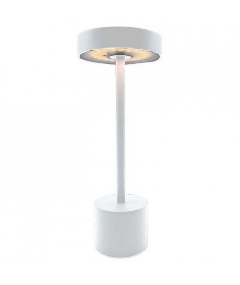 Lampe de table sans fil - LUMISKY - ROBY WHITE - H30 cm - Touch en aluminium - Blanc mat - LED