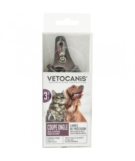 Coupe-ongle - VETOCANIS - BIO000441 - 2 Tailles - Chien/Chat