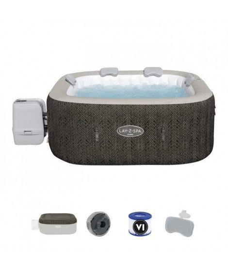 BESTWAY - Spa gonflable Lay-Z-Spa Cabo Smart Hydrojet, 4 / 6 places, diametre 180 x 180 x 71 cm, 140 jets d'air