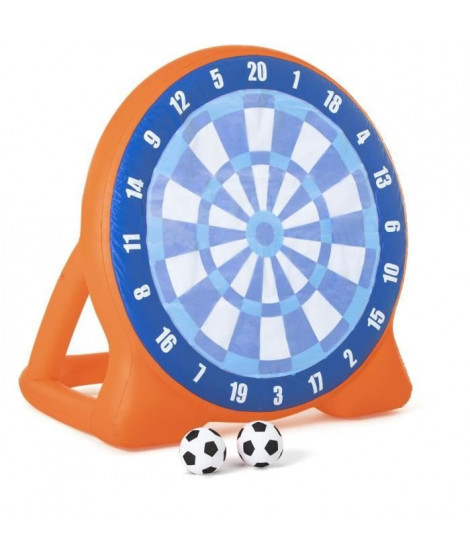 Jeu de fléchettes gonflable géant avec ballons - BESTWAY - All Star - Cible de football a scratch - Base lestée