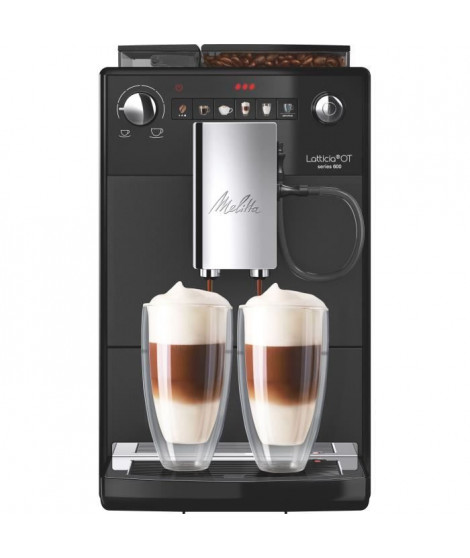 Machine a café - MELITTA - Latticia OT - Réservoir d'eau 1,5 L - Réservoir a grains 250 g - 1450 W - Noir mat