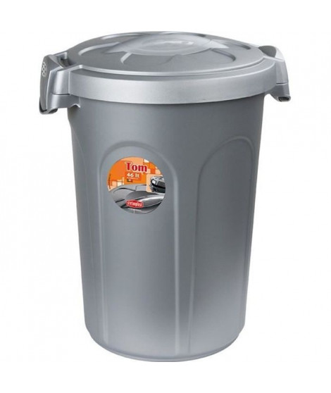KERBL Conteneur a aliment Tom 16kg 46l pour chien - 44,5x40x61cm - Gris
