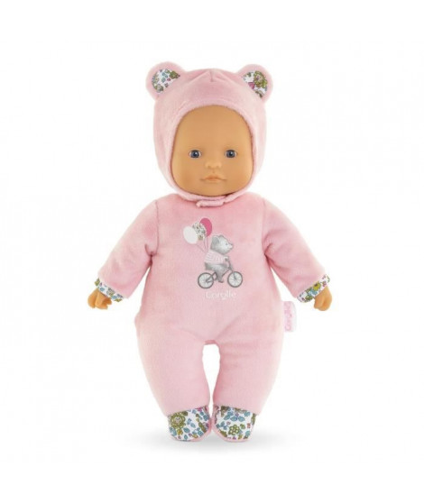 Poupon Pti' Coeur Ours Rose - COROLLE - 30cm - Rose - Des 9 mois