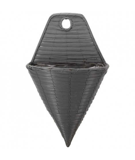 Fixation Murale - Faux rotin - Ardoise - 35cm - SMART GARDEN