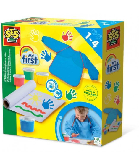 My first - Mon premier kit de peinture au doigt avec un tablier - SES CREATIVE