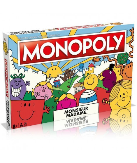 Monopoly Monsieur Madame - Jeu de société - WINNING MOVES - Monopoly mettant en vedette les personnages de Monsieur Madame.