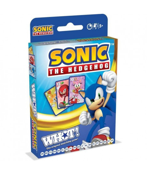 Whot! Sonic the Hedgehog - Jeu de cartes - WINNING MOVES - Jeu de cartes aux couleurs de Sonic pour toute la famille.
