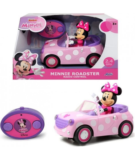 Cars -  Voiture radiocommandée Majorette - Minnie - 1 figurine Minnie incluse - Pile non incluses