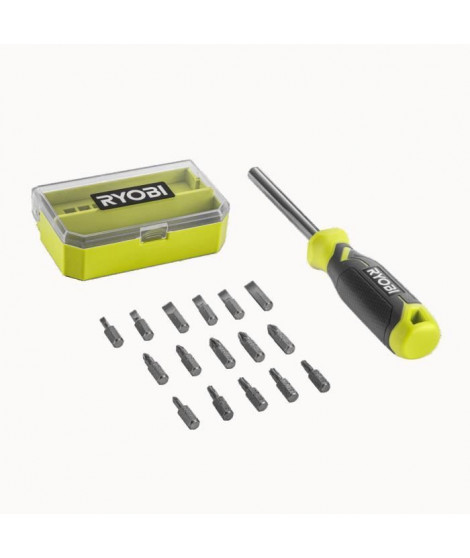 Tournevis et coffret d'embouts - RYOBI - 17 pcs