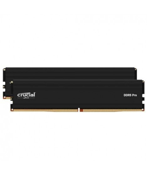 Mémoire RAM - CRUCIAL - Pro DDR5 32Go Kit (2x16Go) - 6000MHz - Intel XMP 3.0 - 32Go DDR5 - CP2K16G60C48U5