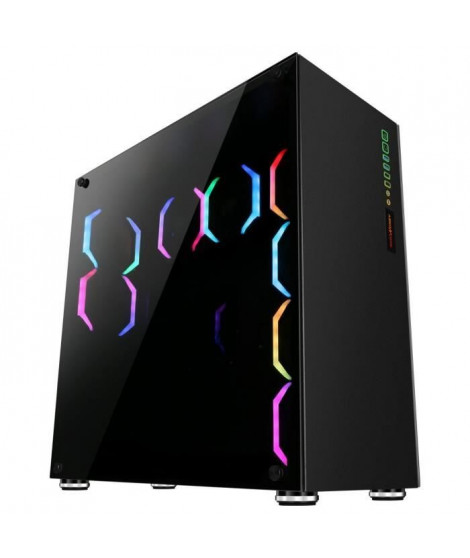 ABKONCORE BOITIER PC R780 Sync - rétro éclairage RGB - Noir - Verre trempé - Format E-ATX (ABKO-RMS-780-SYNC)