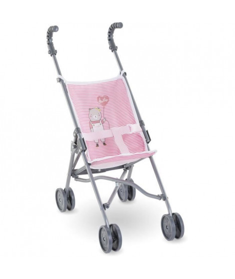 Accessoire poupon - COROLLE - Poussette canne rose pour poupon 30, 36 et 42cm - Des 3 ans