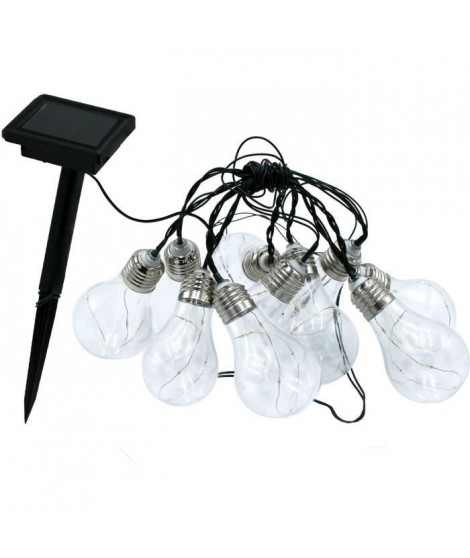 Guirlande lumineuse solaire - LUMISKY - FANTASY STAR SOLAR - 3.75 m - 10 ampoules cuivre micro - LED blanc chaud