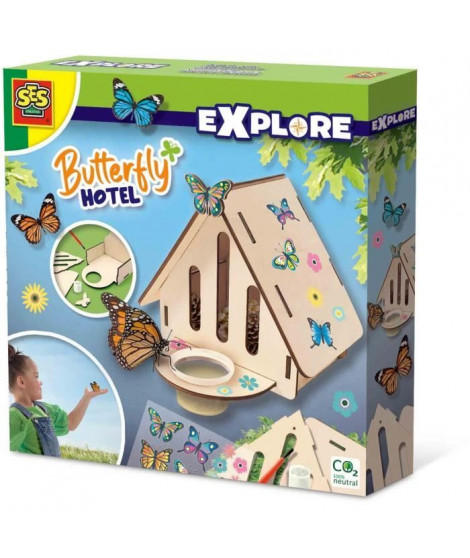 Hôtel de papillons - Jouet éducatif - SES CREATIVE - Construis et décore un hôtel a papillons.