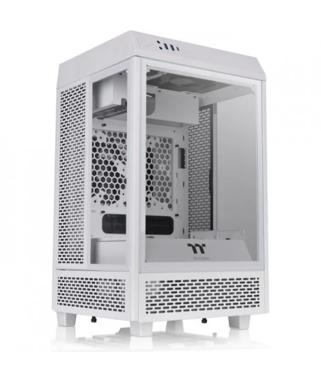 Boîtier PC - THERMALTAKE - The Tower 100 - Boitier sans alimentation - Mini tour - Format Mini-ITX - Blanc ( CA-1R3-00S6WN-00 )