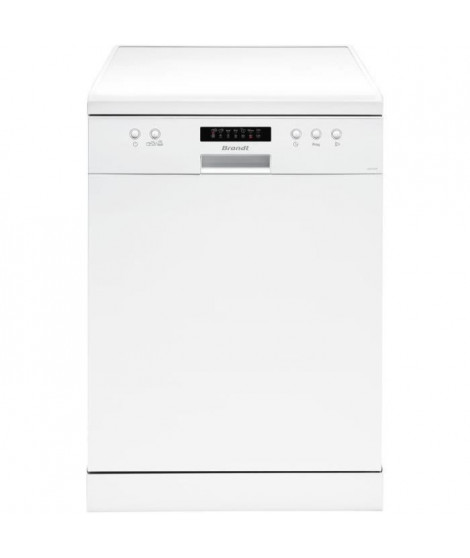 Lave-vaisselle pose libre BRANDT LVC147W - 14 couverts - Standard - L60cm - 47dB - Blanc