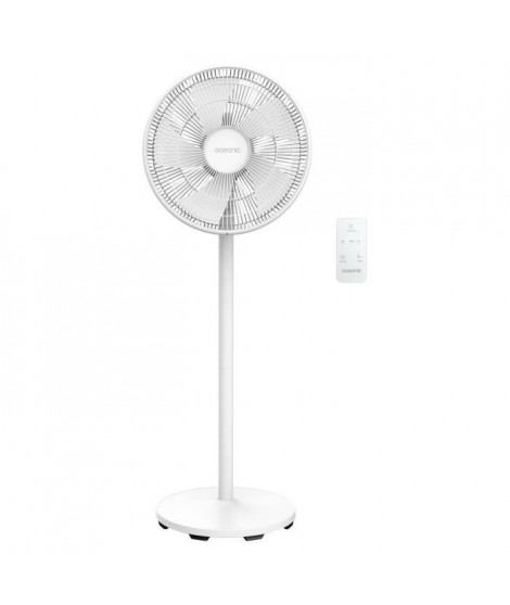 OCEANIC Ventilateur de pied - 50 W - Ø 40 cm - 3 vitesses - Oscillant - Inclinable - Blanc