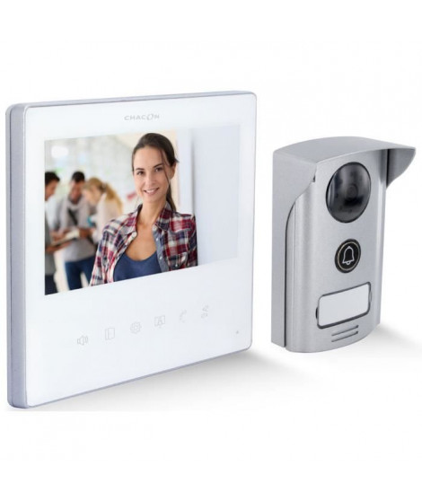 Videophone - CHACON - 2 fils - 7 - Blanc - Ultra Slim
