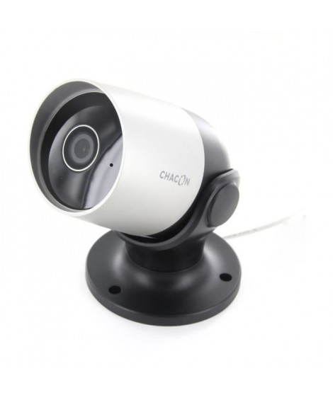 Caméra extérieure - CHACON - IPCAM-FE04 - Wi-Fi - 1080 P - Compatible Google home et Alexa - Blanc