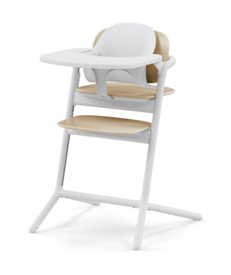 CYBEX - Pack 3-en-1 Lemo 2 avec Chaise Haute évolutive, Baby Set et Plateau - Sand White