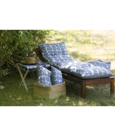 Coussin bain de soleil - JARDIN PRIVE - FLOCONS FUTURISTE - Mastic