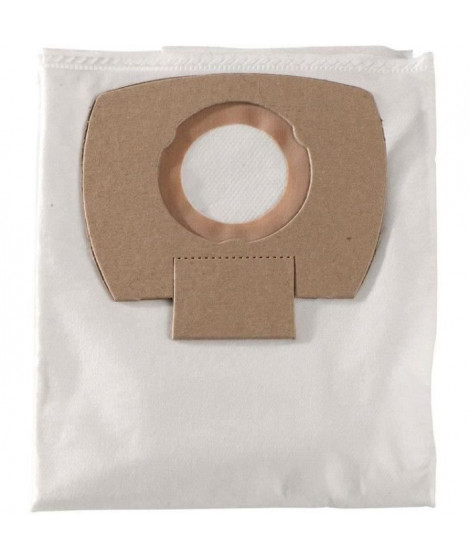 5 Sacs filtrants pour aspirateur - METABO - En fibre - 25 L