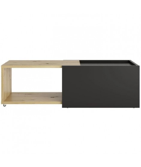 Table basse coulissante - L74,5 x H38,5 x P49,5 cm - Fabriqué en Allemagne - SLIDE