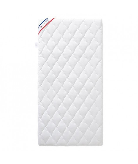 Matelas Bébé Climatisé - 60x120x10 cm - Reversible - Déhoussable - Anti Acarien - Fabrication Française