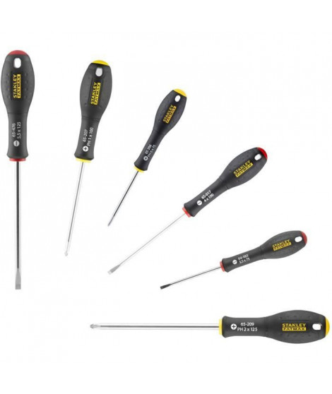 Jeu de 6 Tournevis - STANLEY FATMAX - FMHT0-62626 - Electricien + Phillips