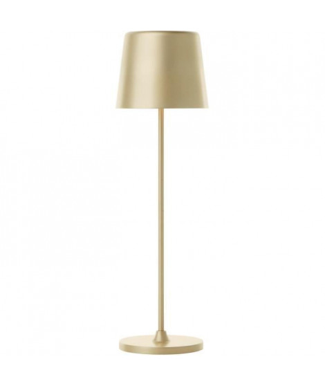 Lampe a poser d'extérieur - BRILLIANT - KAAMI - Rechargeable - Or mat - LED - 2W - 310lm - 3000K - DIM - USB - 3-Step DIM - IP54