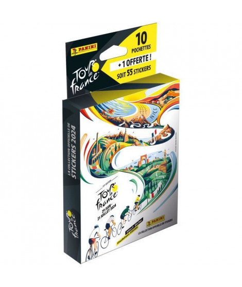 Blister -PANINI -  Collection officielle Tour de France 2024 - Contient 10 pochettes + 1 pochette offerte