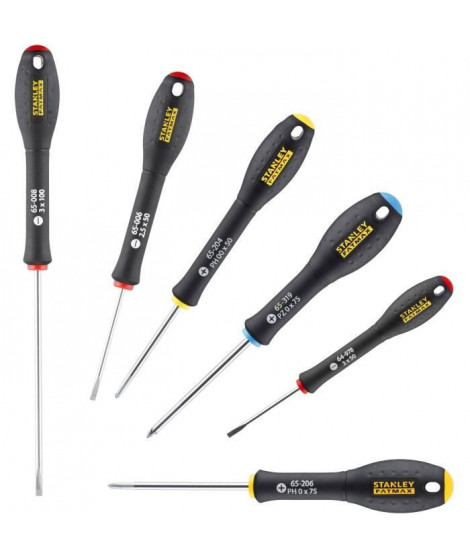 Jeu de 6 Tournevis de precision - STANLEY FATMAX - 0-65-492