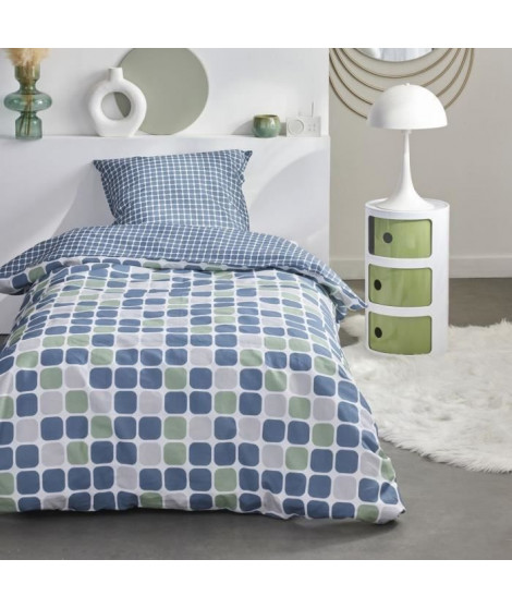 Parure de lit 1 personne - TODAY - Sunshine 16.18 - 140 x 200 cm - 100% Coton imprimé