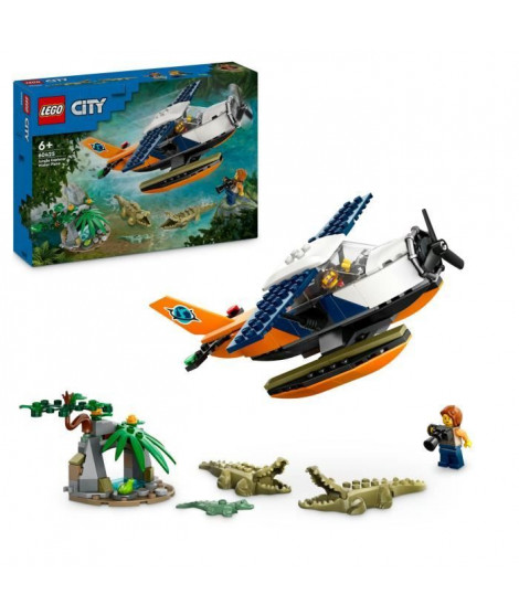LEGO City 60425 L'hydravion de l'explorateur de la jungle, jouet enfant 6 ans