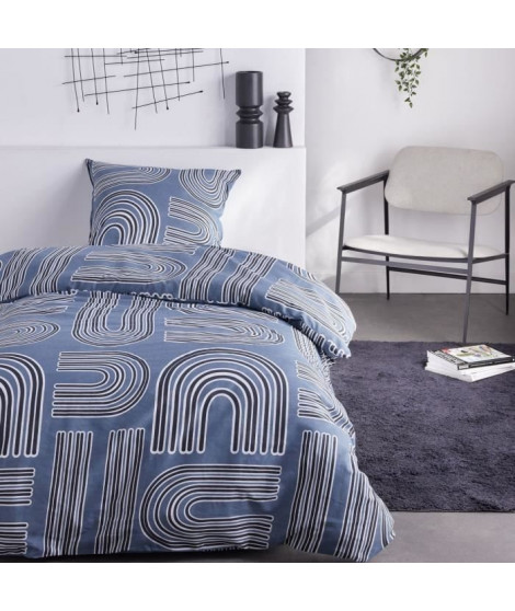 Parure de lit 1 personne - TODAY - Sunshine 15.26 - 140 x 200 cm - 100% Coton imprimé
