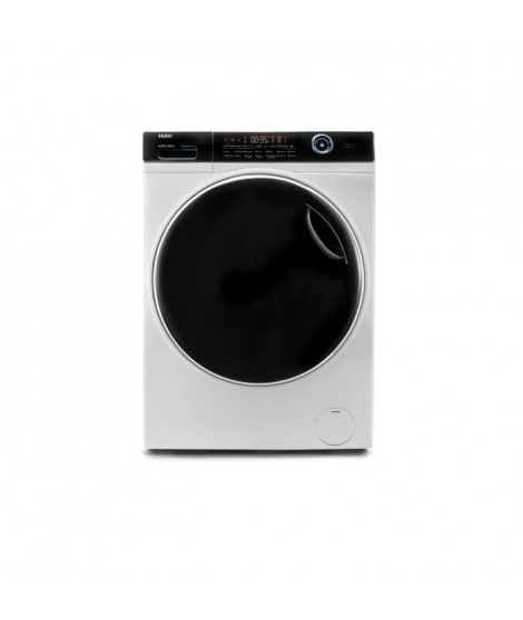 Lave-linge hublot HAIER HW150-BP14986EFR - 15 kg - Induction - L70cm - 1400trs/min - Classe A - Blanc et noir