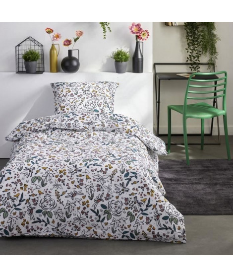 Parure de lit 1 personne - TODAY - Sunshine 16.10 - 140 x 200 cm - 100% Coton imprimé