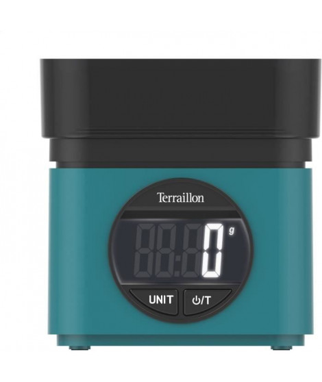 Balance de cuisine électronique - TERRAILLON - BA 22  MYTHIC 70S bleu -  Capacité 5Kg - Bol intégré 0.7l