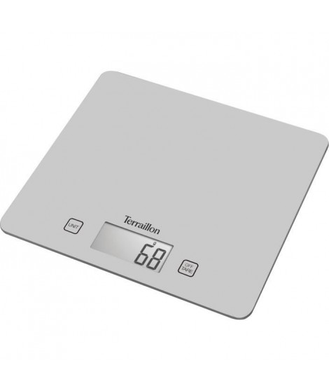 Balance de cuisine électronique - TERRAILLON - T1040 SILVER - Capacité 5Kg - Arret automatique