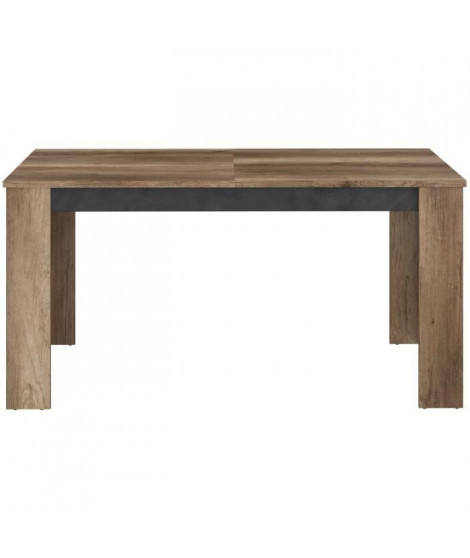 Table avec allonge - STEIN - Rectangulaire - Chene et steam Black - 6 personnes - 157 / 207 x 90 x 77,8 cm - PARISOT