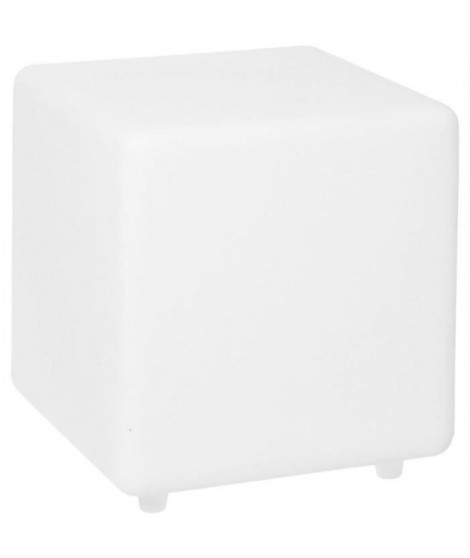 Cube solaire lumineux - LUMISKY - CASY - H30 cm - Tabouret table basse - LED blanc et multicolore
