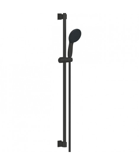 Ensemble de douche avec pommeau 2 jets, barre 90cm et flexible - GROHE Vitalio Start 110 269542431 - Economie d'eau - Noir Mat