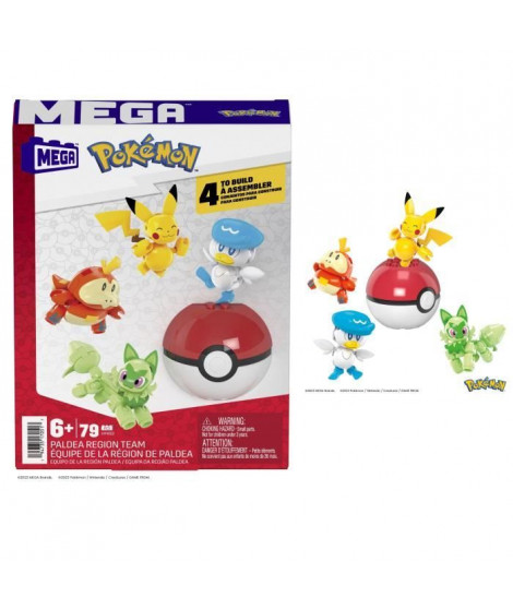 Briques de construction - MEGA CONSTRUX - 4 NEW PARTNERS - Licence Pokémon